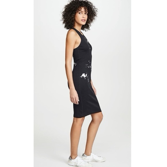 Helmut Lang black PAINTED RIB MASC TANK DRESS (20) - Picture 3 of 8